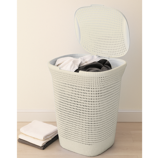 Cesto de ropa multiusos con tapa 60 L