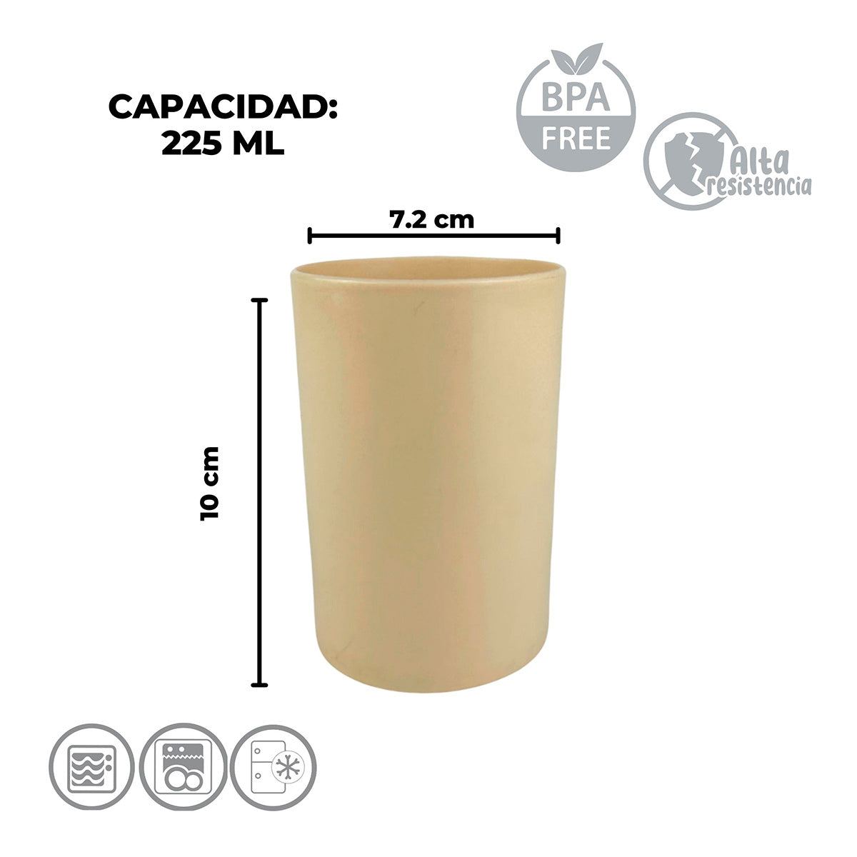 Vaso de plástico Beige
