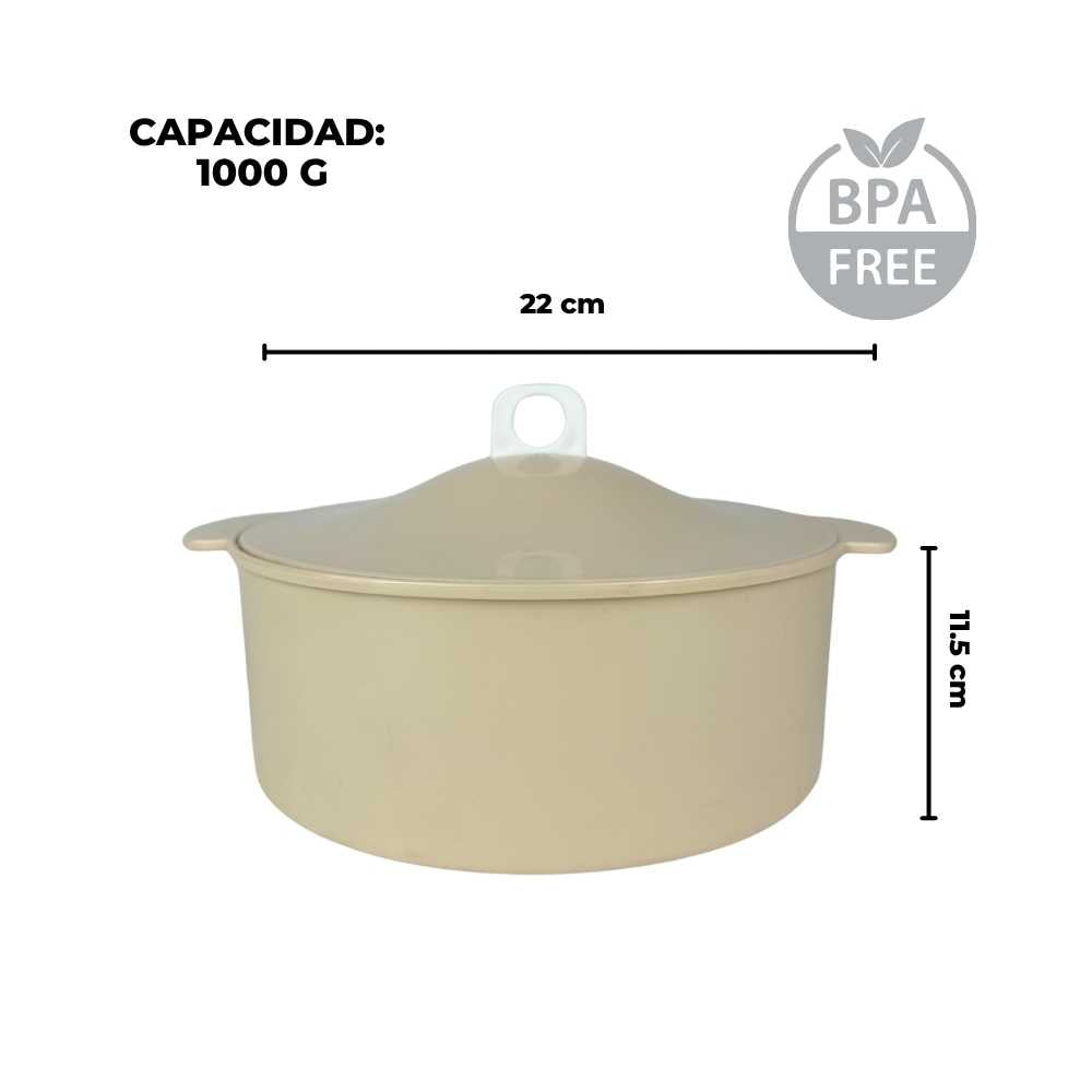 Tortillero de plástico Beige