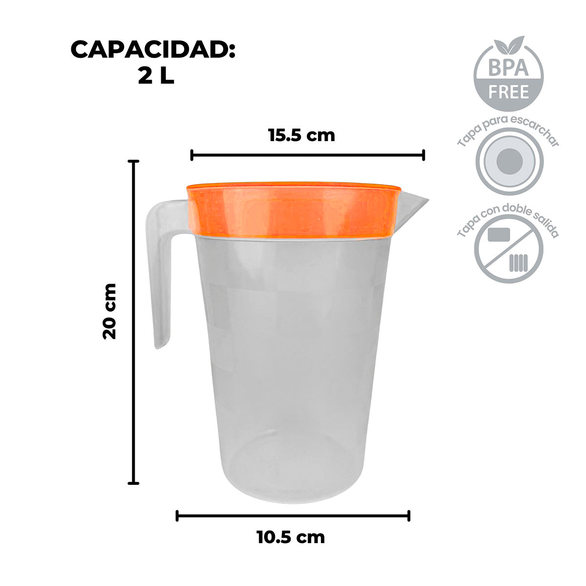 Jarra pop 2 Litros Natural