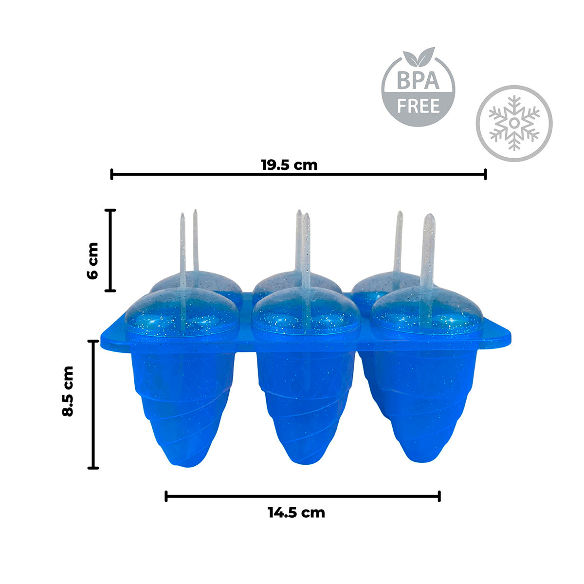 Molde para paletas con glitter