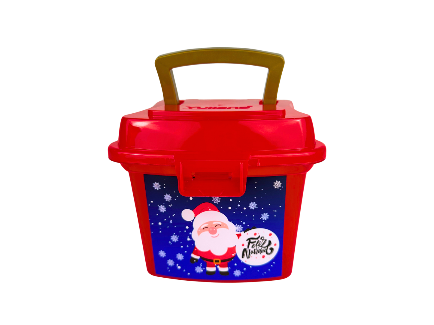 Mini lunch cajita de plástico navideña