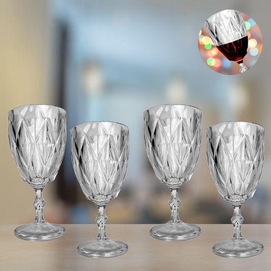 Juego de 4 copas para vino natural 350 ml