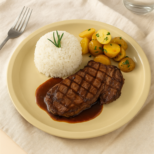 Plato Trinche Extendido Beige 9.5"