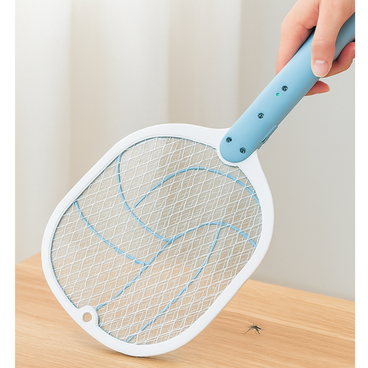 Raqueta eléctrica mata insectos recargable