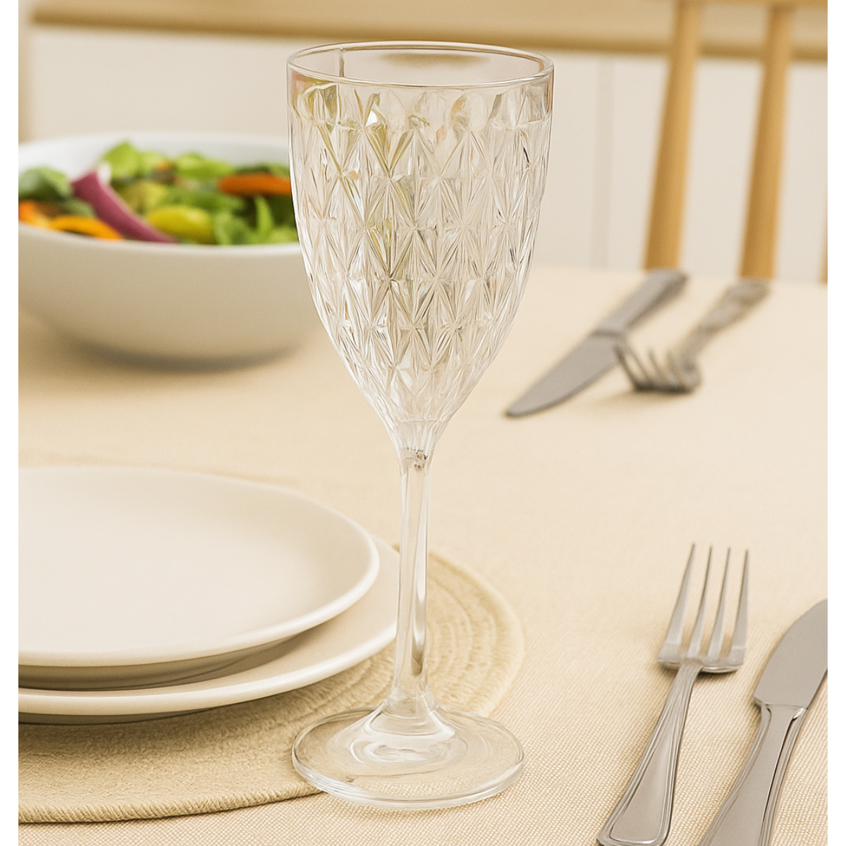 Juego de 4 copas para vino 350 ML de plástico