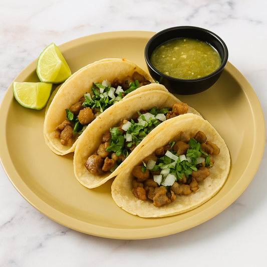 Plato Taquero de plástico Beige 7.5"