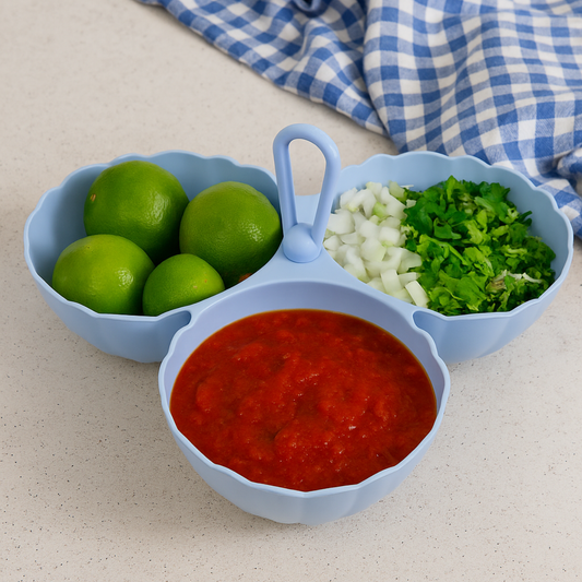 Salsera Triple de plástico Colors