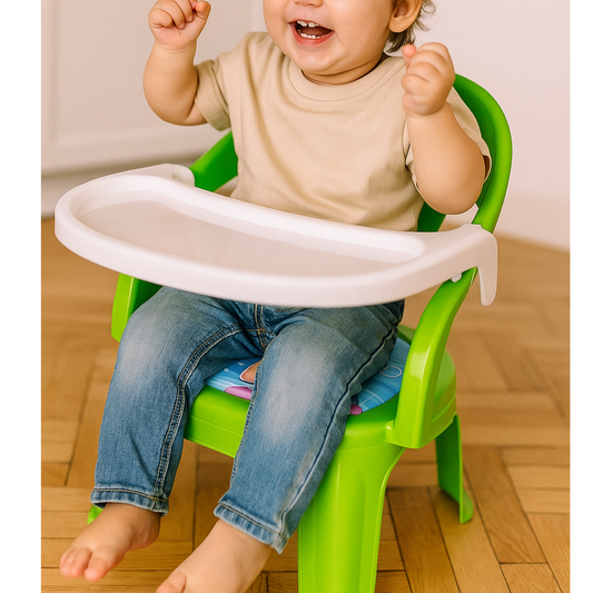 Silla chillona con tablero para niños