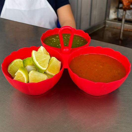 Salsera Triple de plástico