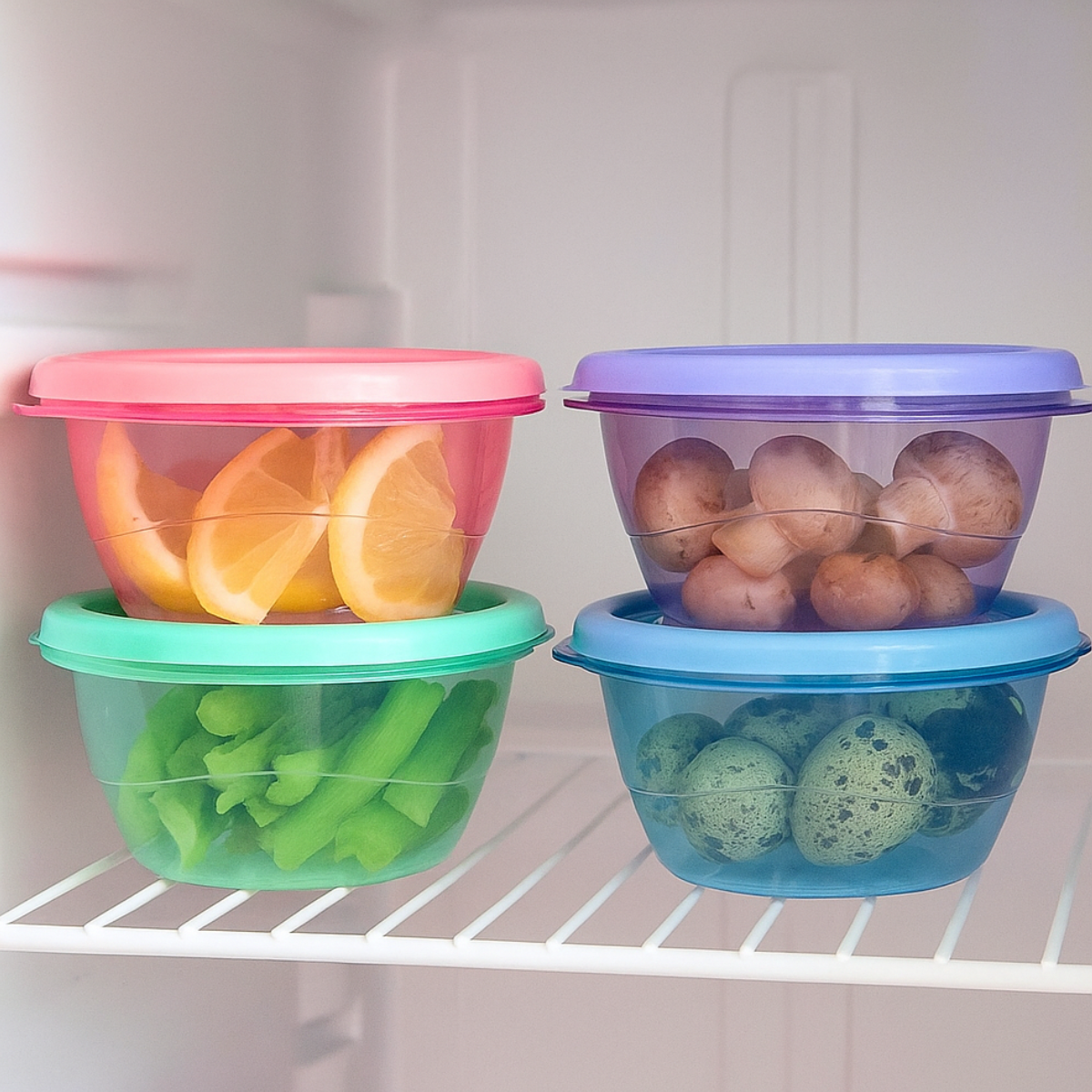 Recipientes Redondos Mini 60ml (Kit 4 pzs)