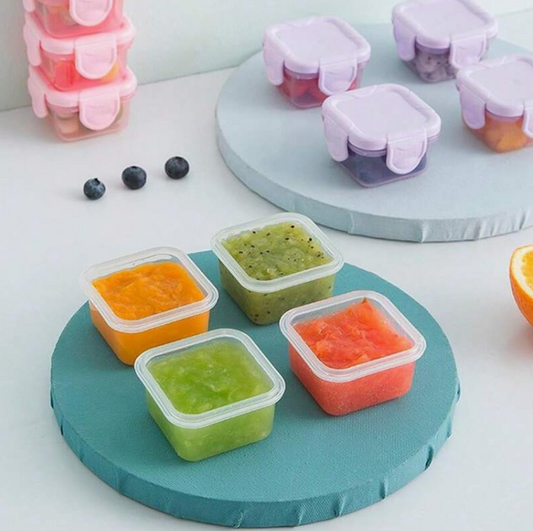 mini contenedores Herméticos Cuadrados (4 pzs)