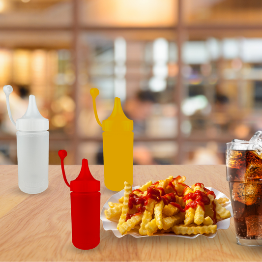 Set de dispensadores de catsup 120ml (3 piezas)