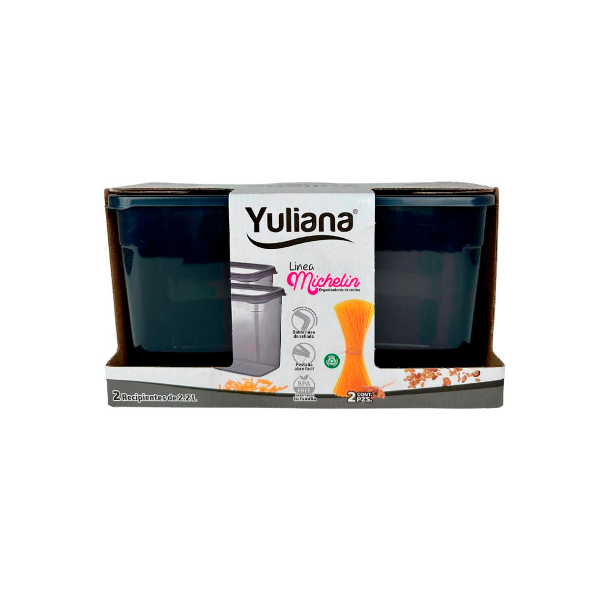 Set de 2 contenedores de cocina 2.2 L
