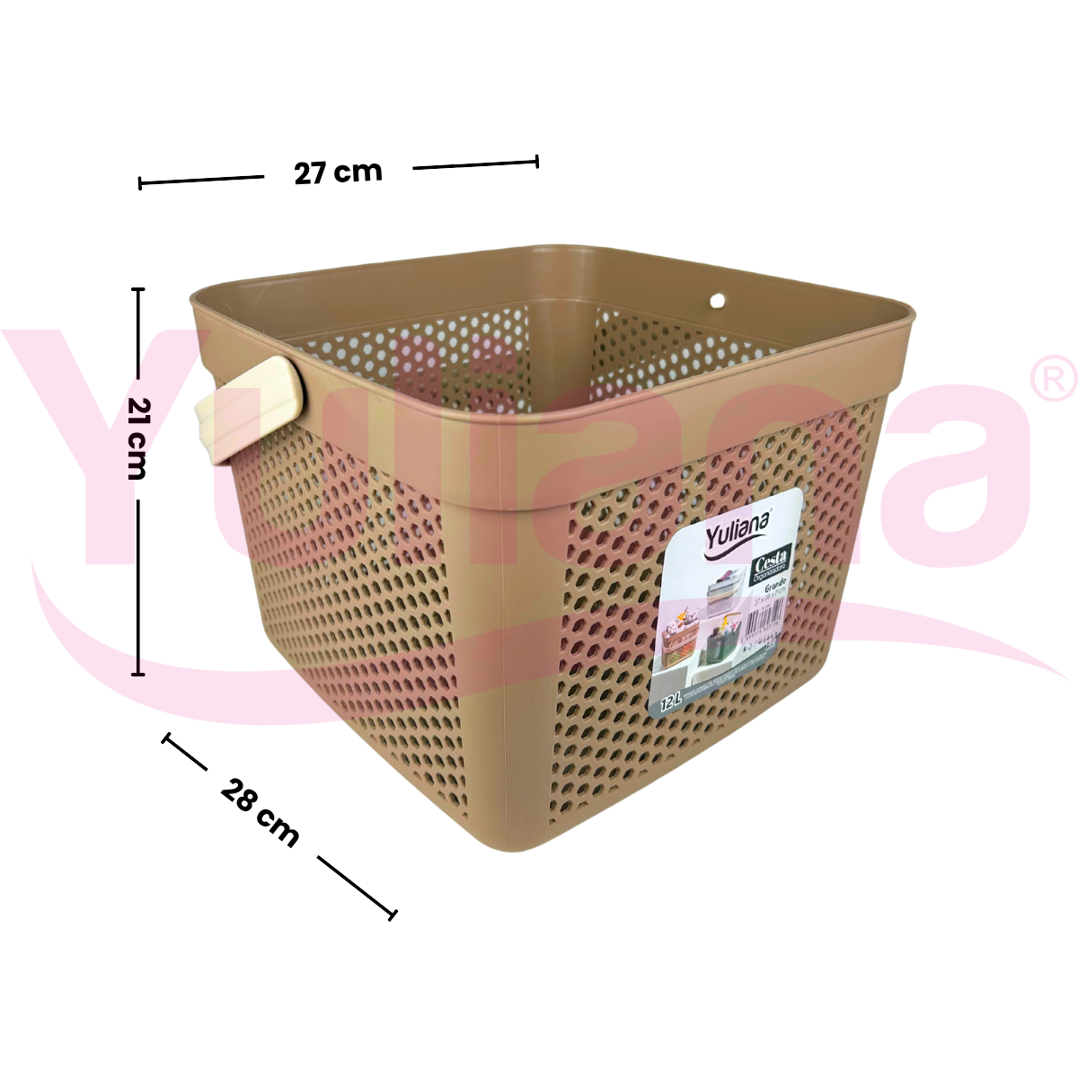 Cesta de plástico organizadora grande