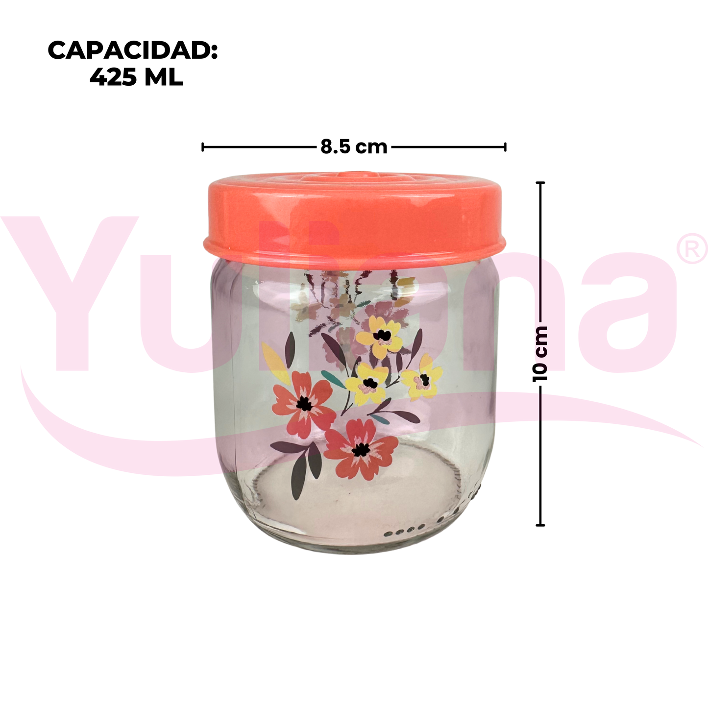Set de 3 Tarros de vidrio 425 ML