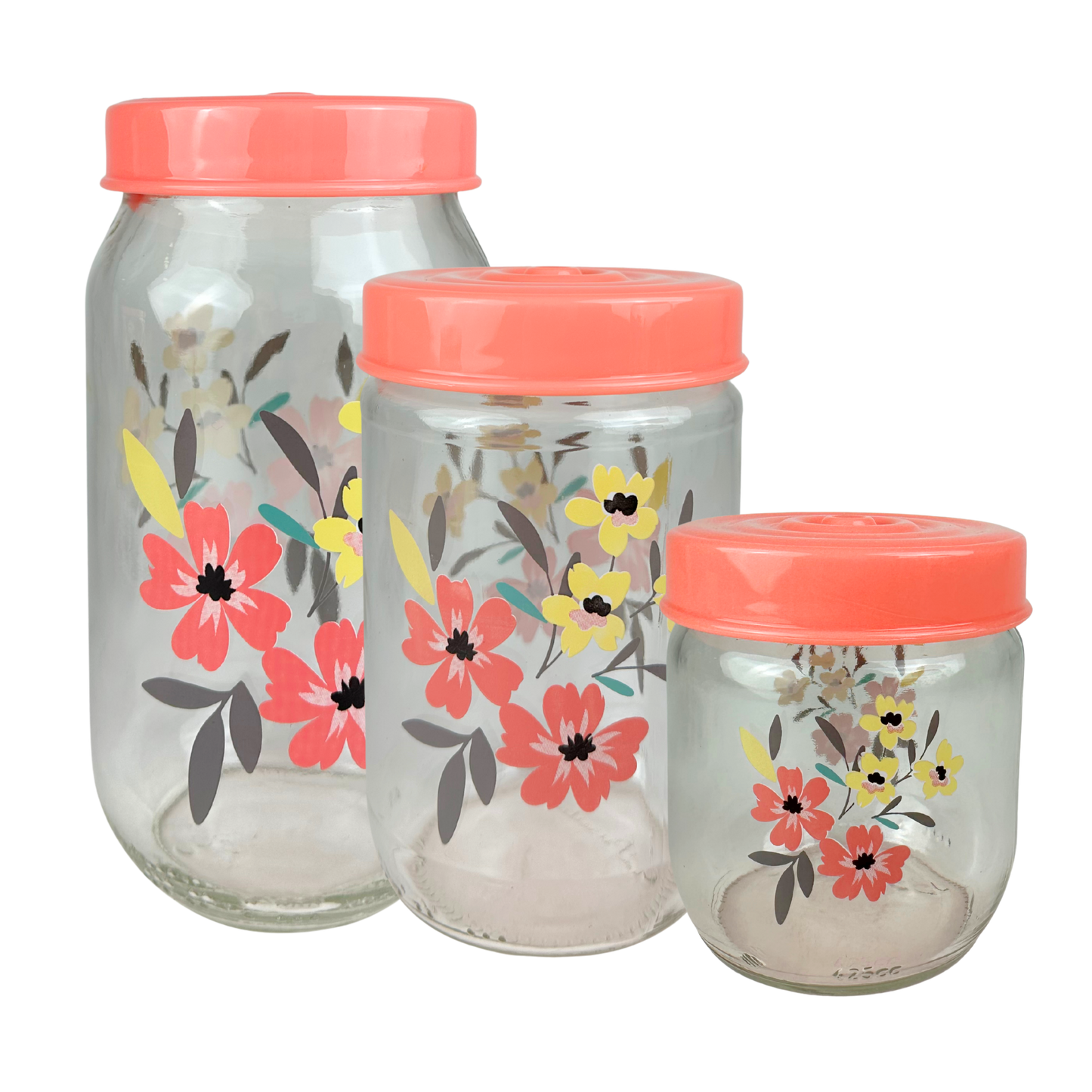 Set de 3 tarros de vidrio