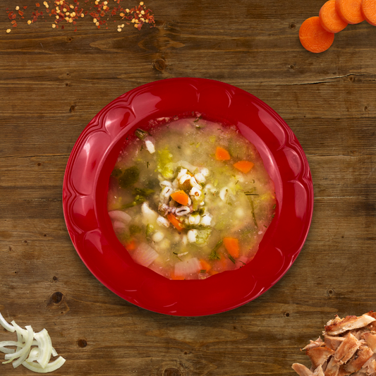 Plato Sopero de plástico 8.5" Decorado colores