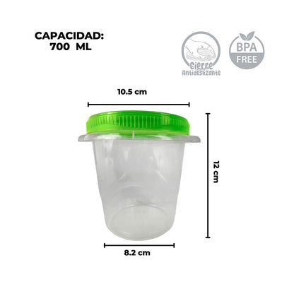 Contenedores con tapa de rosca