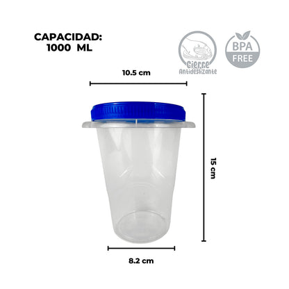 Contenedores con tapa de rosca