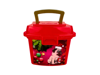 Mini lunch cajita de plástico navideña