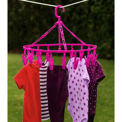 Tendedero circular con pinzas