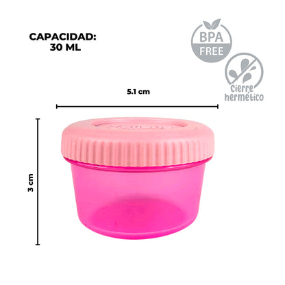 Recipientes redondos Roski 30 ML (Kit 4 pzs)