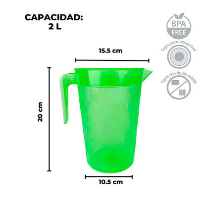 Jarra pop 2 Litros Colors