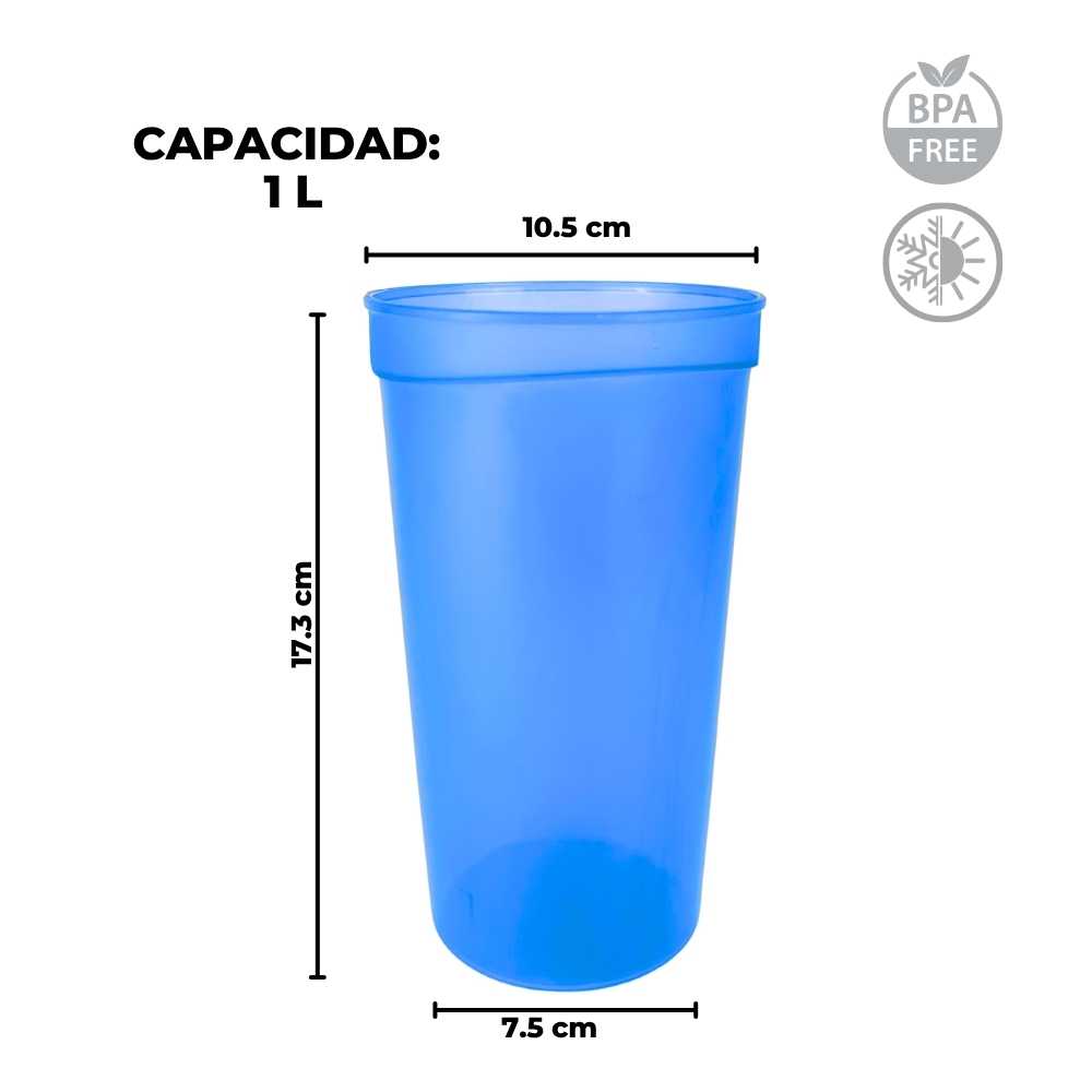 Vaso de plástico 1 Litro