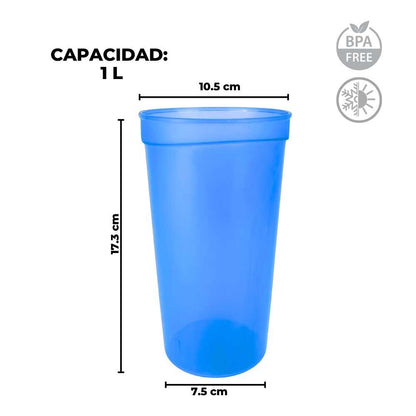 Vaso de plástico 1 Litro