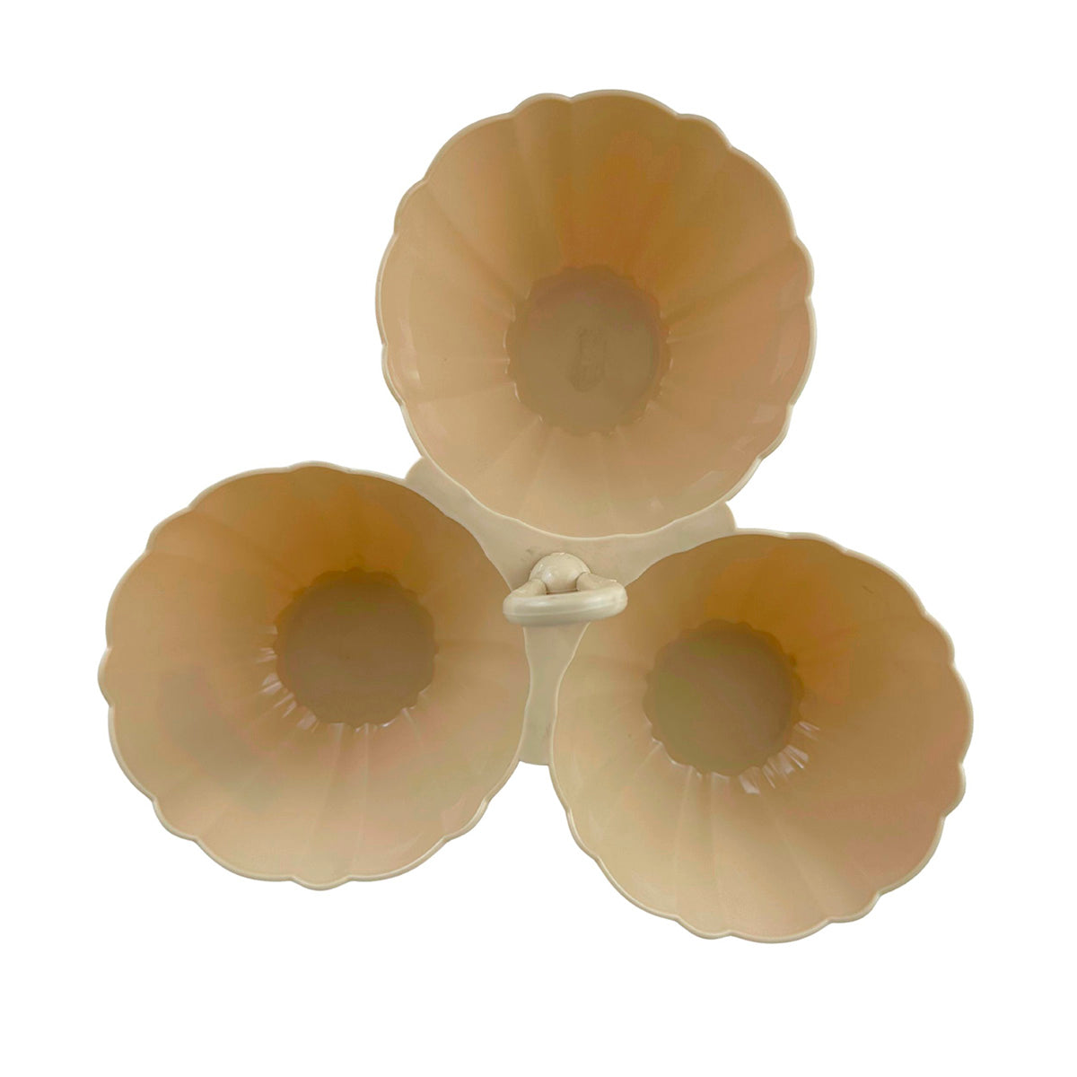 Salsera Triple de plástico Beige