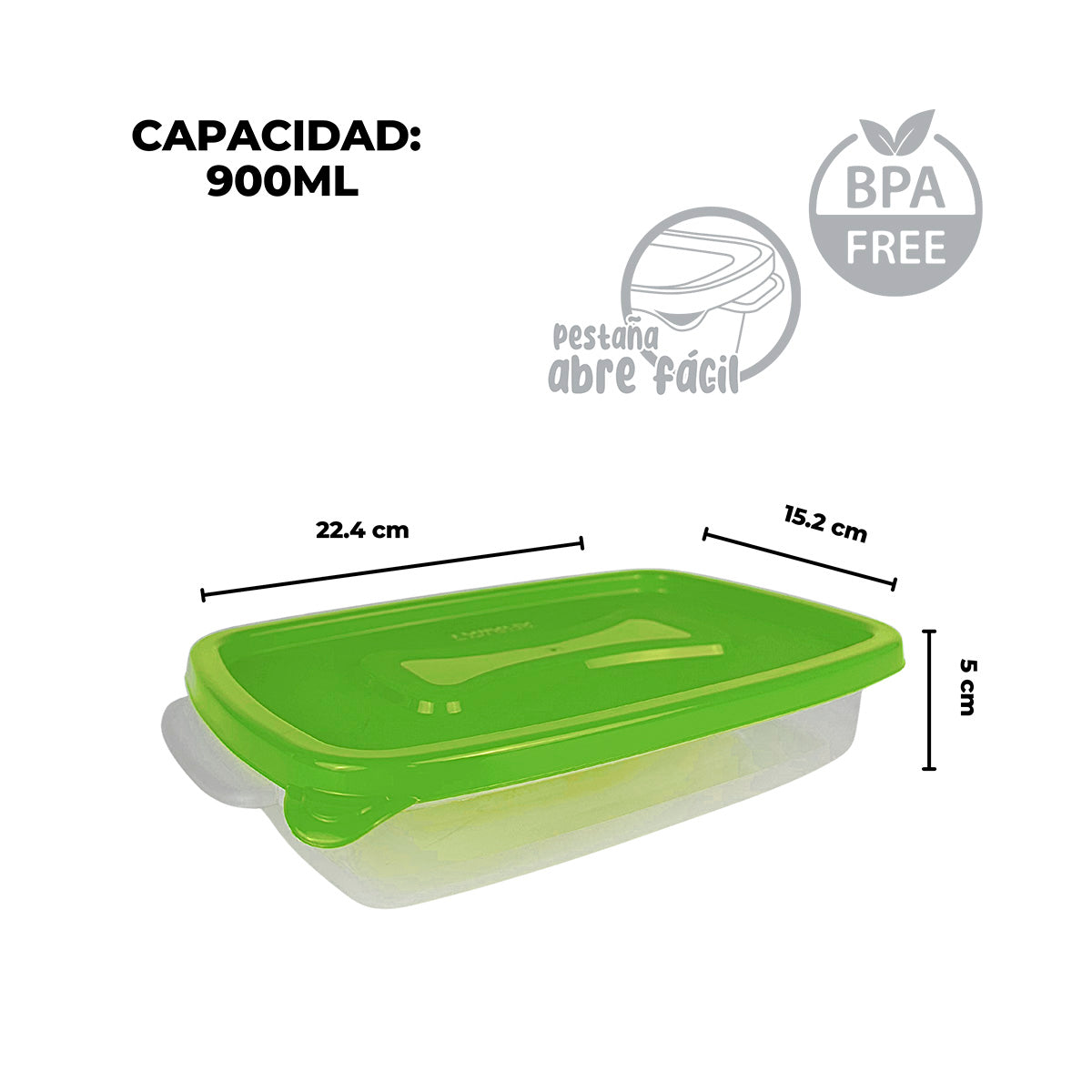 Contenedor rectangular slim