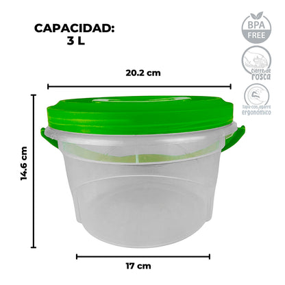 Bote con tapa 3 L