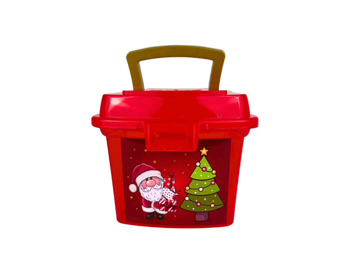 Mini lunch cajita de plástico navideña