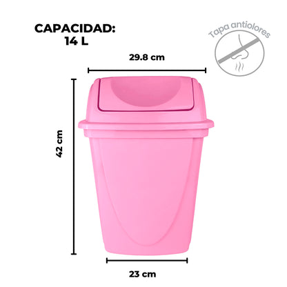 Bote de basura con tapa Balancín 14 L