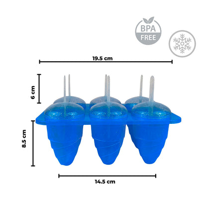 Molde para paletas con glitter