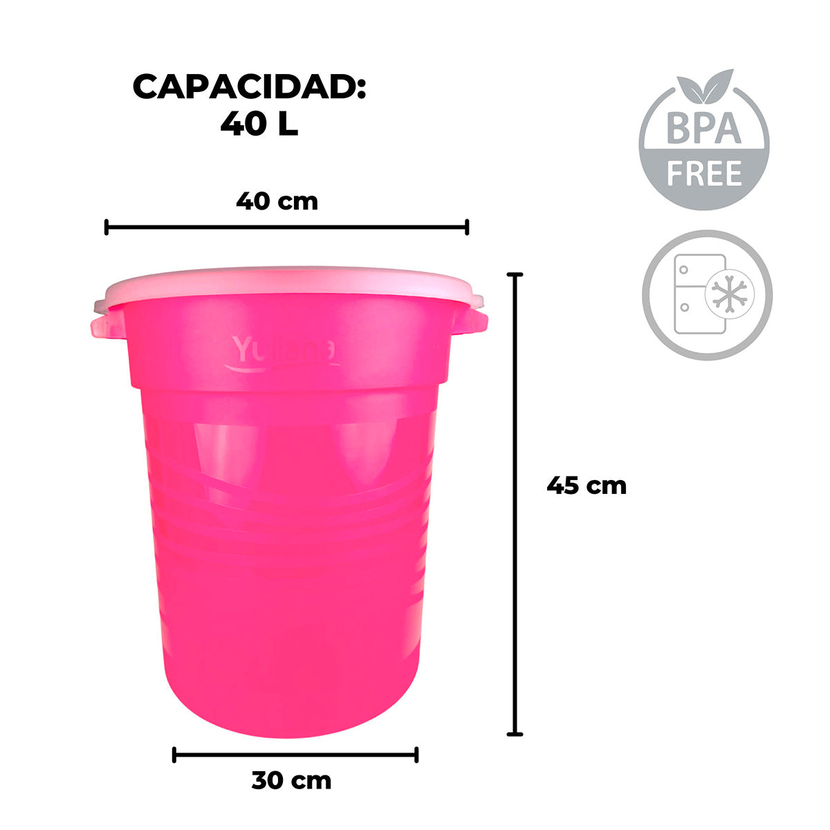 Bote contenedor de líquidos 40 Litros