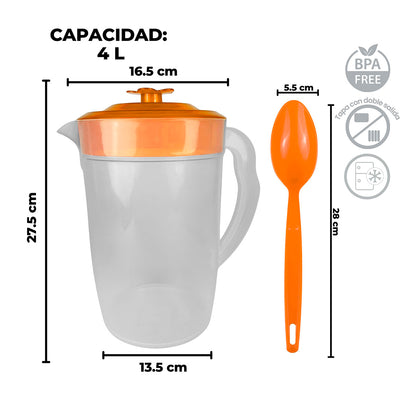 Jarra natural de 4 Litros + Cuchara