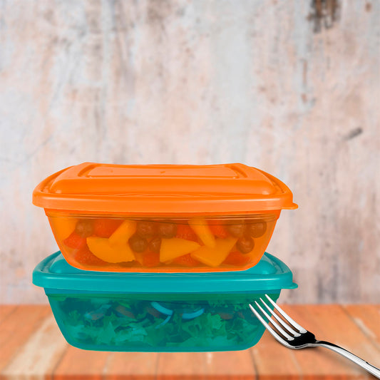 Recipiente rectangular de plástico