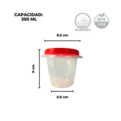 Contenedores con tapa de rosca