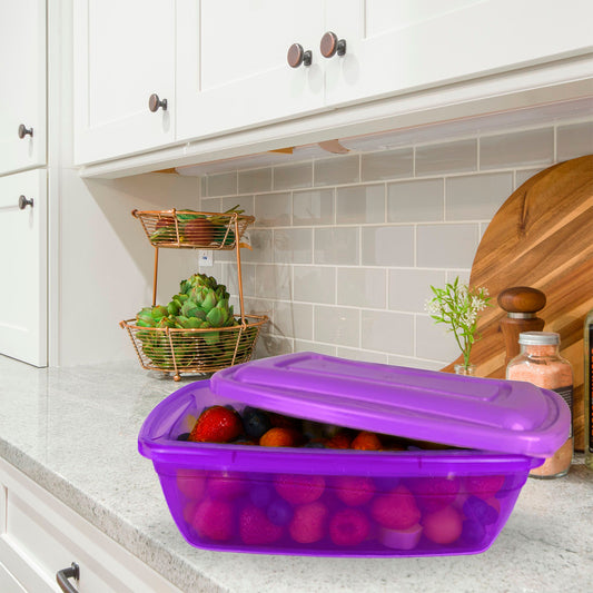 Recipiente rectangular de plástico