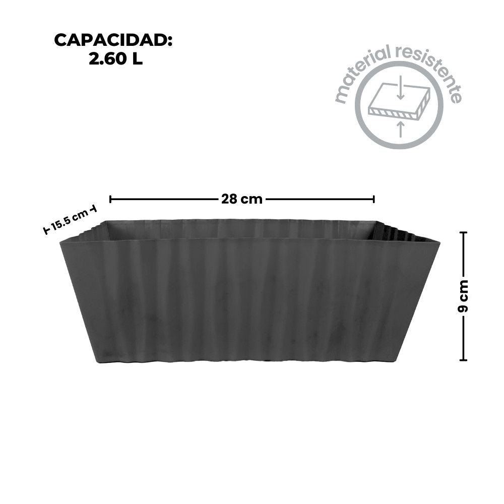 Base rectangular para centros de mesa