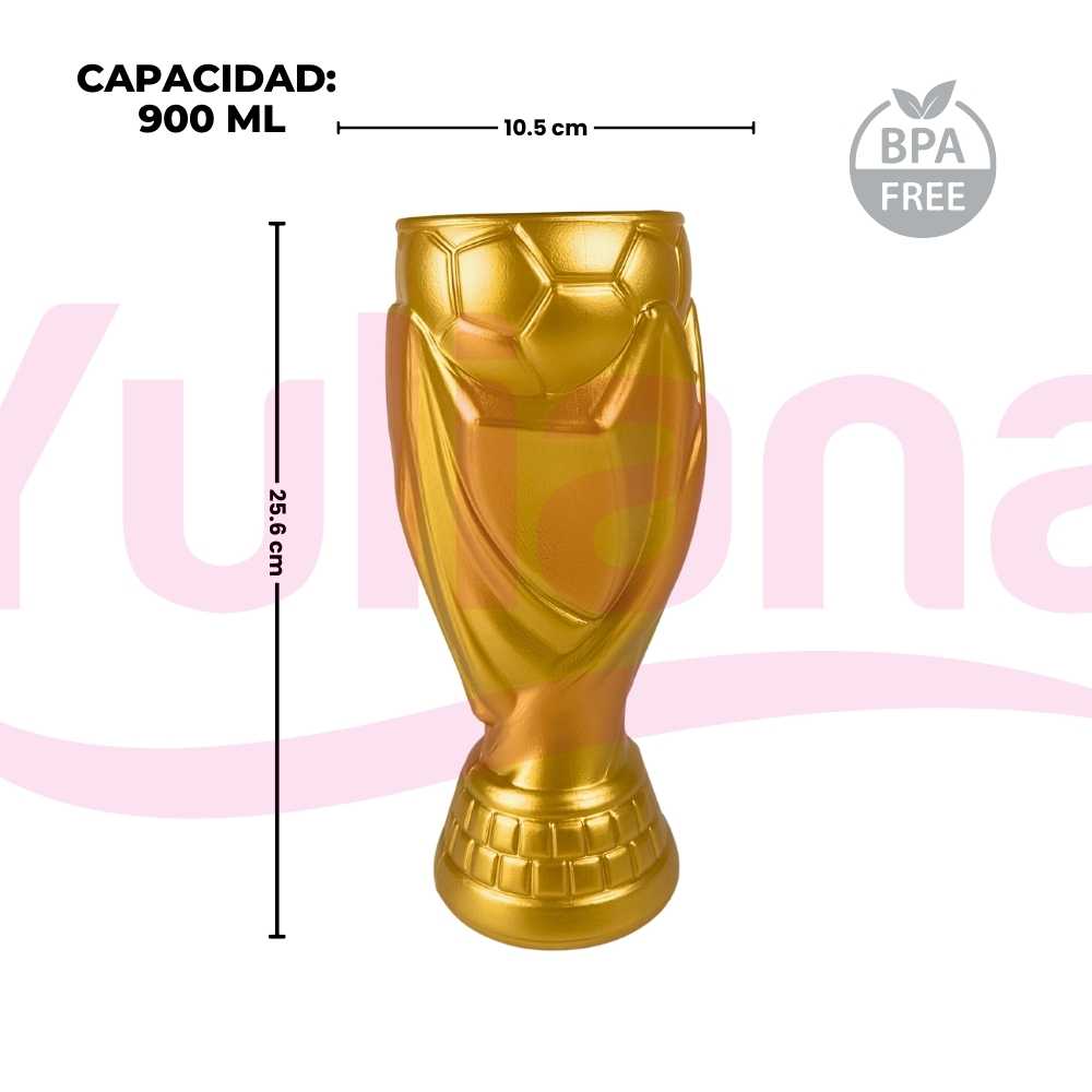 Vaso en forma de copa mundial