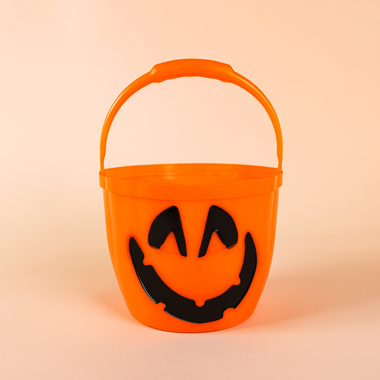 Cubeta Halloween calabaza con luz led 4.4 L