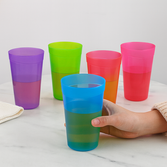 Set de 5 Vasos de plástico 300 ML