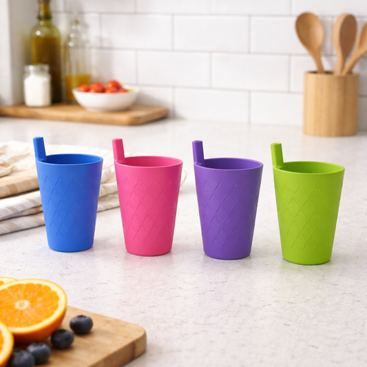 Vaso entrenador con popote 250 ML