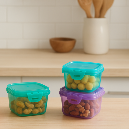 Herméticos cuadrados 120 ML (4 Pzs)