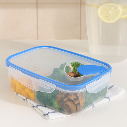 Recipiente Hermético con 3 Divisiones Trasparente