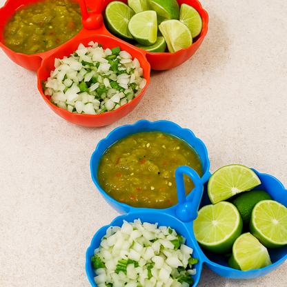 Salsera Triple de plástico Colors