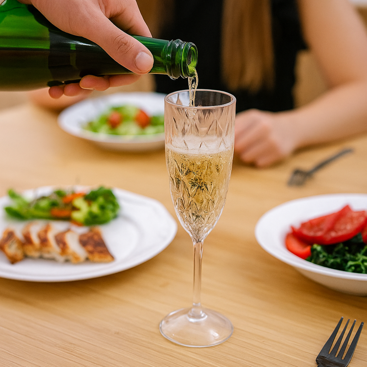 Juego de 4 copas flauta 200 ML de plástico